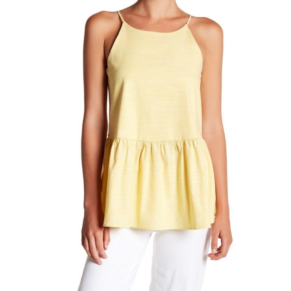 Harlowe & Graham Ruffle Poplin Tank Top